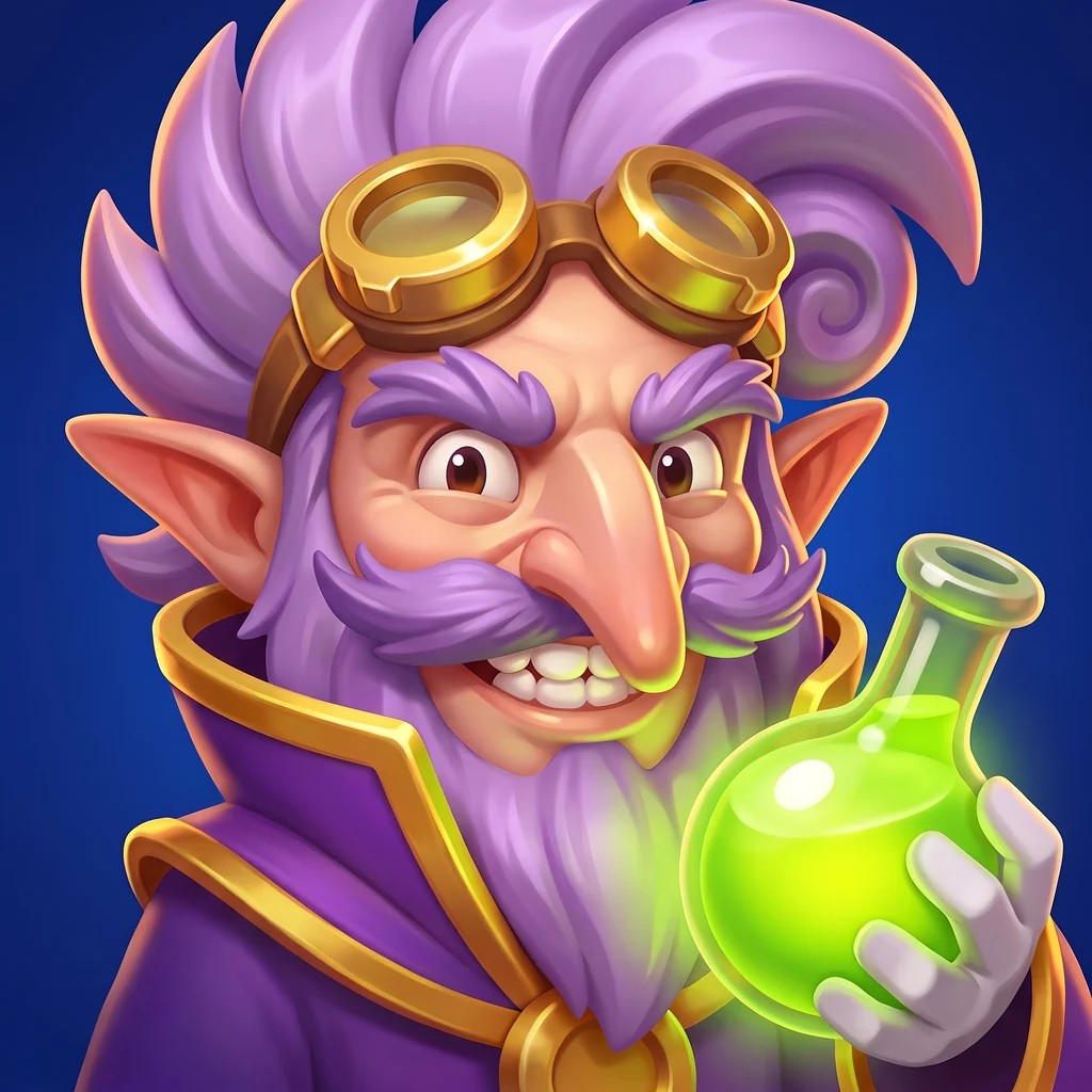 MatchSquad's purple-haired inventor